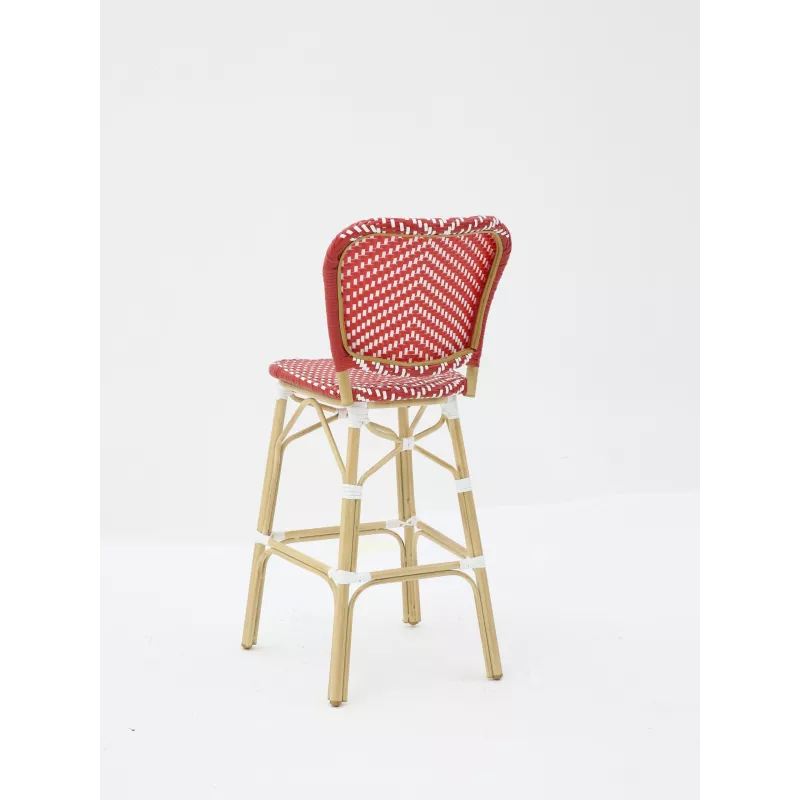 Taburete PARISINO rojo y blanco - Ref K-02-11