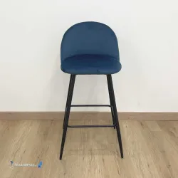 Taburete VELVET Azul sin brazos