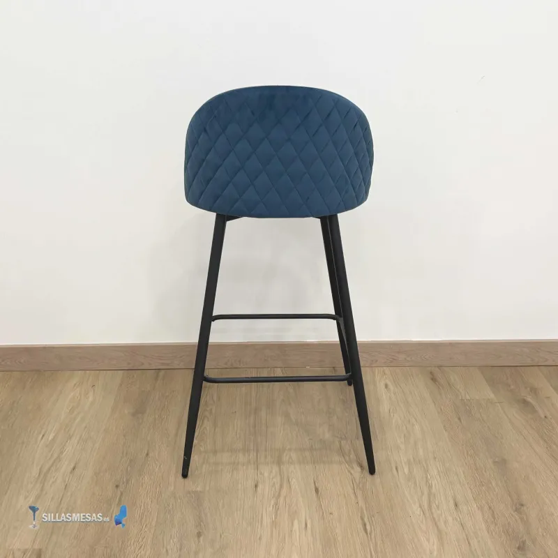 Taburete VELVET Azul sin brazos