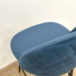 Taburete VELVET Azul sin brazos