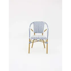 Sillón hosteleria estilo PARISINO , color azul y blanco