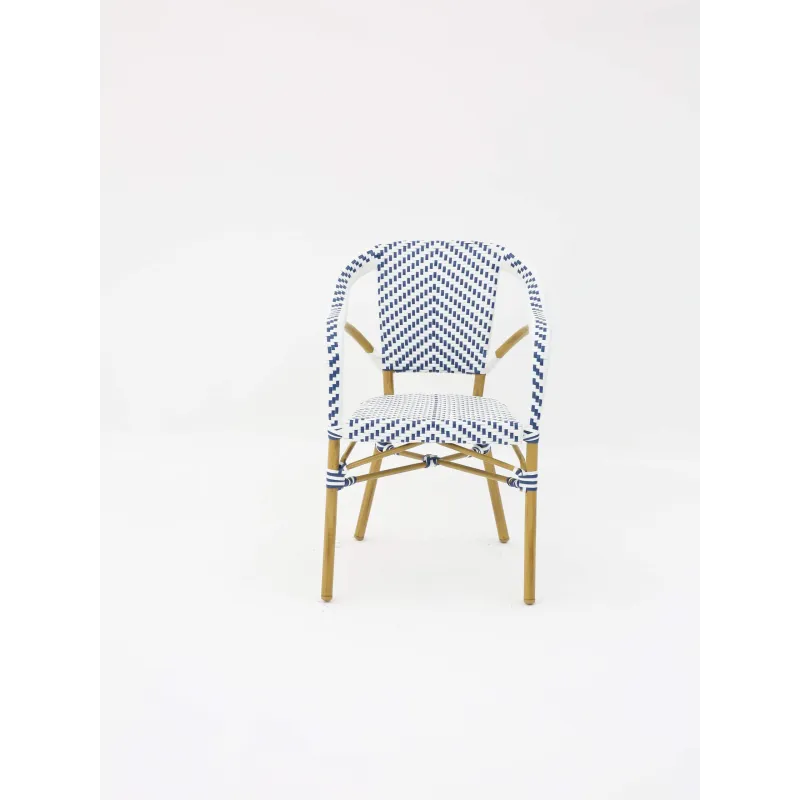Sillón hosteleria estilo PARISINO , color azul y blanco
