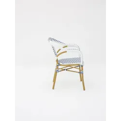 Sillón hosteleria estilo PARISINO , color azul y blanco