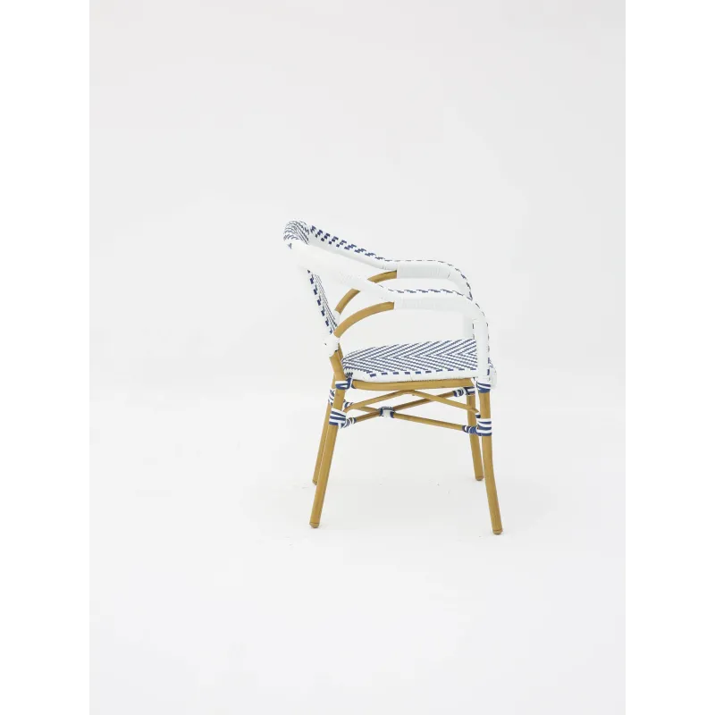 Sillón hosteleria estilo PARISINO , color azul y blanco