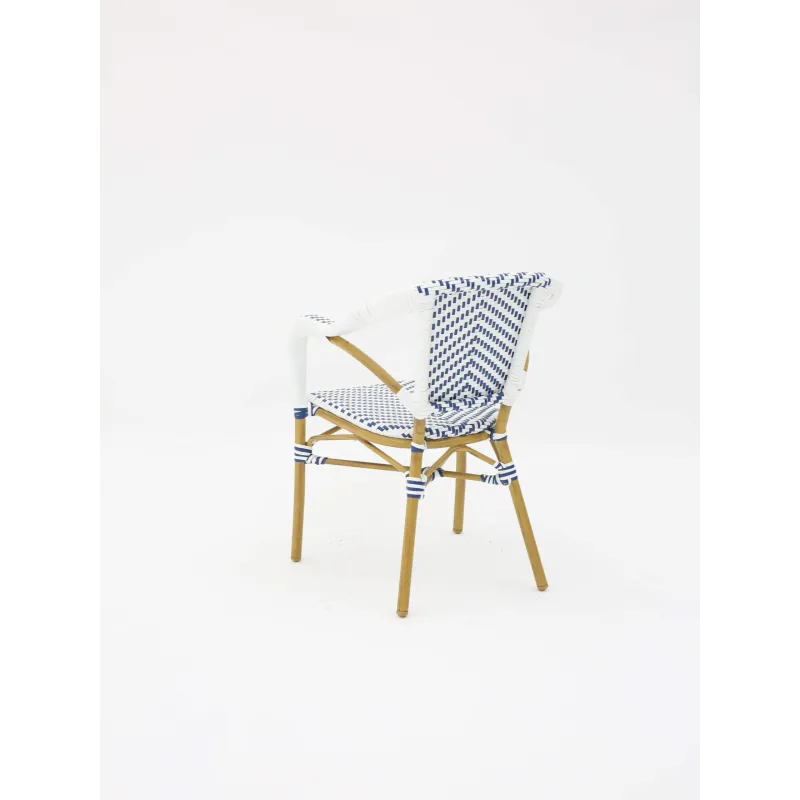 Sillón hosteleria estilo PARISINO , color azul y blanco