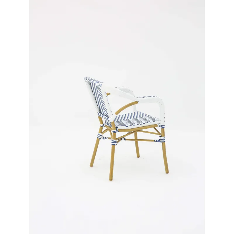 Sillón hosteleria estilo PARISINO , color azul y blanco
