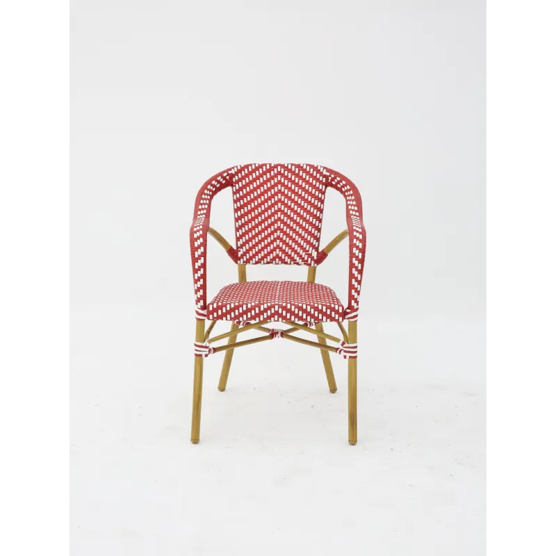 Sillón hosteleria estilo PARISINO , color rojo y blanco
