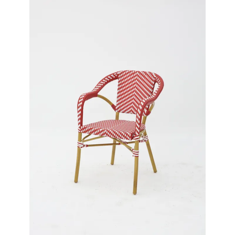 Sillón hosteleria estilo PARISINO , color rojo y blanco