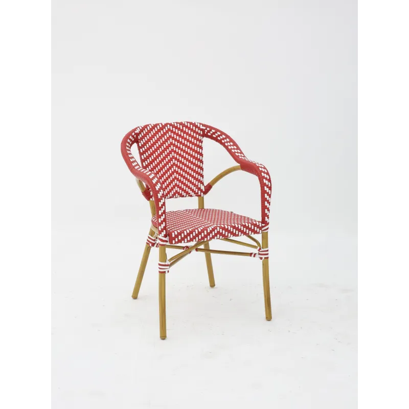 Sillón hosteleria estilo PARISINO , color rojo y blanco