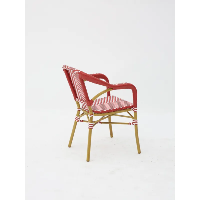Sillón hosteleria estilo PARISINO , color rojo y blanco