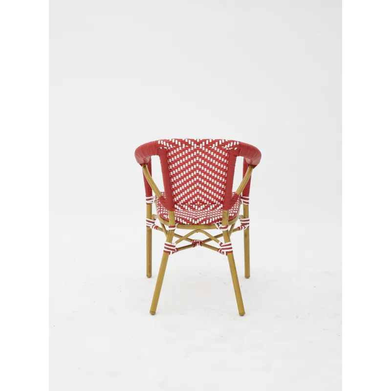 Sillón hosteleria estilo PARISINO , color rojo y blanco