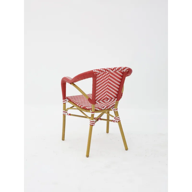 Sillón hosteleria estilo PARISINO , color rojo y blanco
