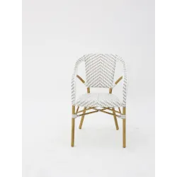 Sillón hosteleria estilo PARISINO , color blanco y gris