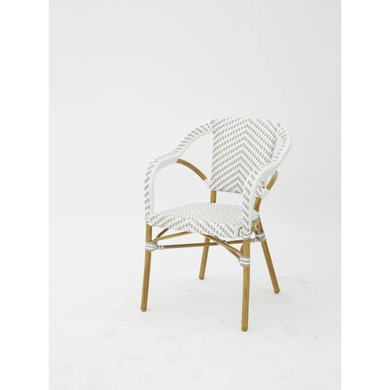 Sillón hosteleria estilo PARISINO , color blanco y gris