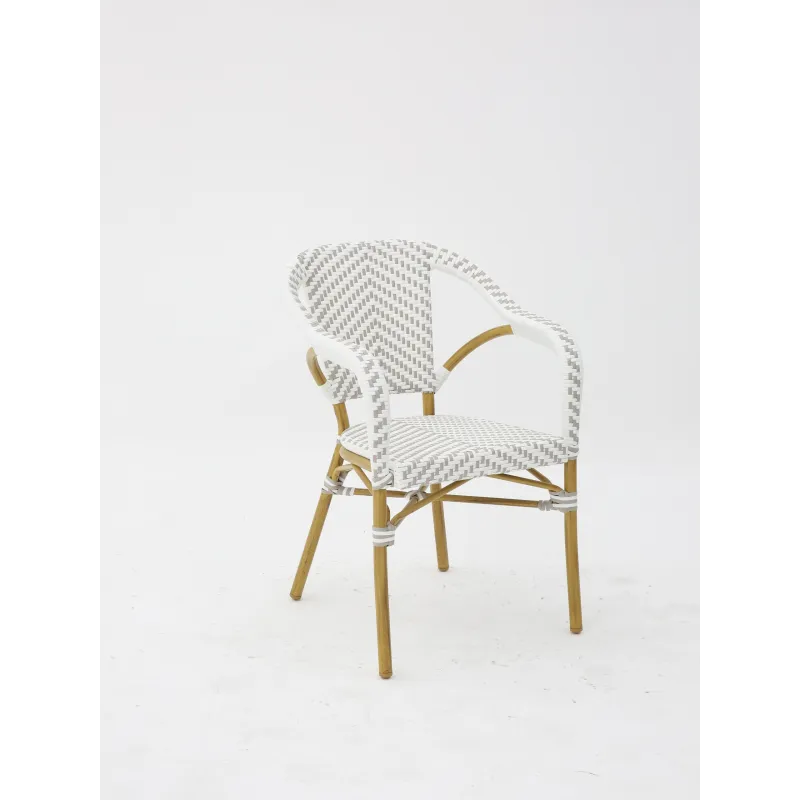 Sillón hosteleria estilo PARISINO , color blanco y gris