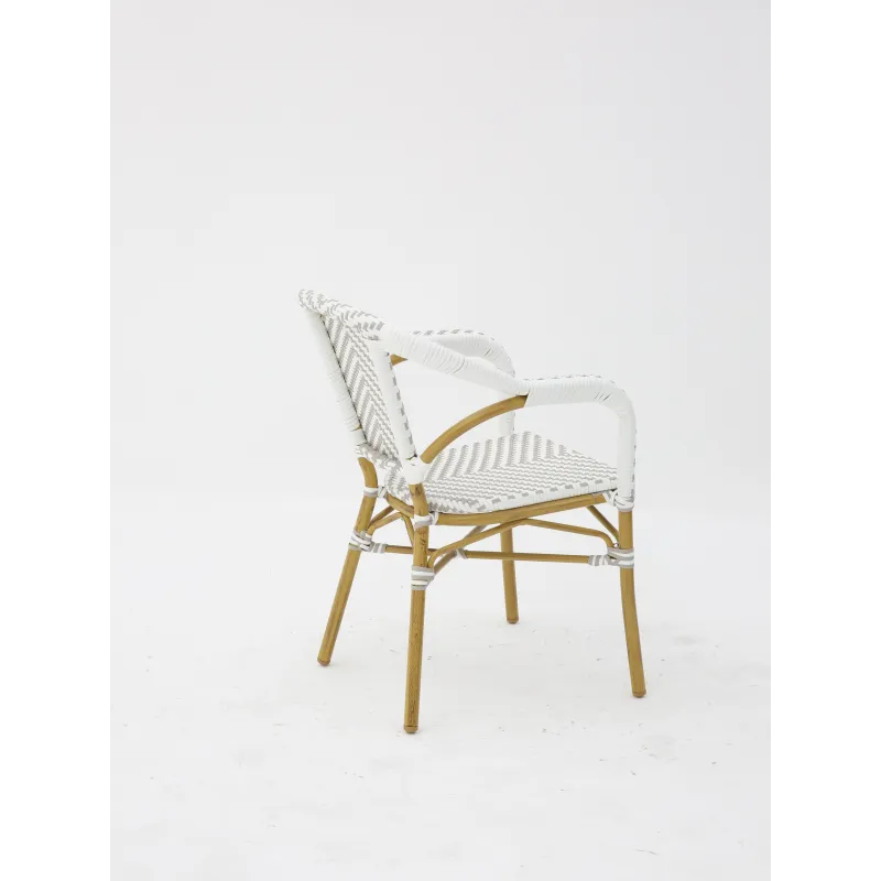 Sillón hosteleria estilo PARISINO , color blanco y gris