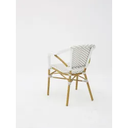 Sillón hosteleria estilo PARISINO , color blanco y gris