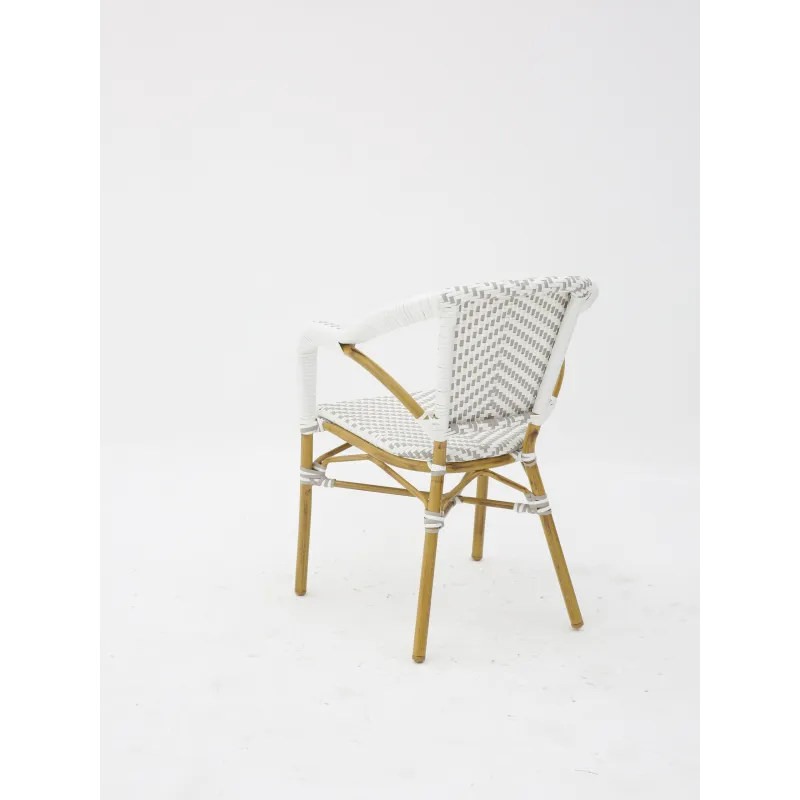 Sillón hosteleria estilo PARISINO , color blanco y gris
