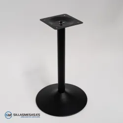 Mesa cuadrada exterior F y pie negro: diseño elegante