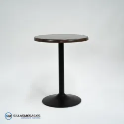 Mesa F REDONDA EXTERIOR pie negro