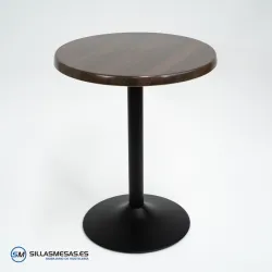 Mesa F REDONDA EXTERIOR pie negro