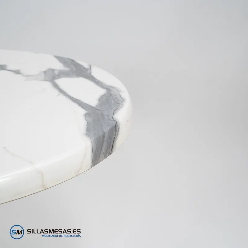 Mesa F REDONDA EXTERIOR pie negro