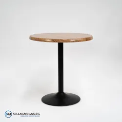 Mesa F REDONDA EXTERIOR pie negro