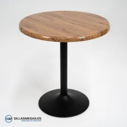 Mesa F REDONDA EXTERIOR pie negro