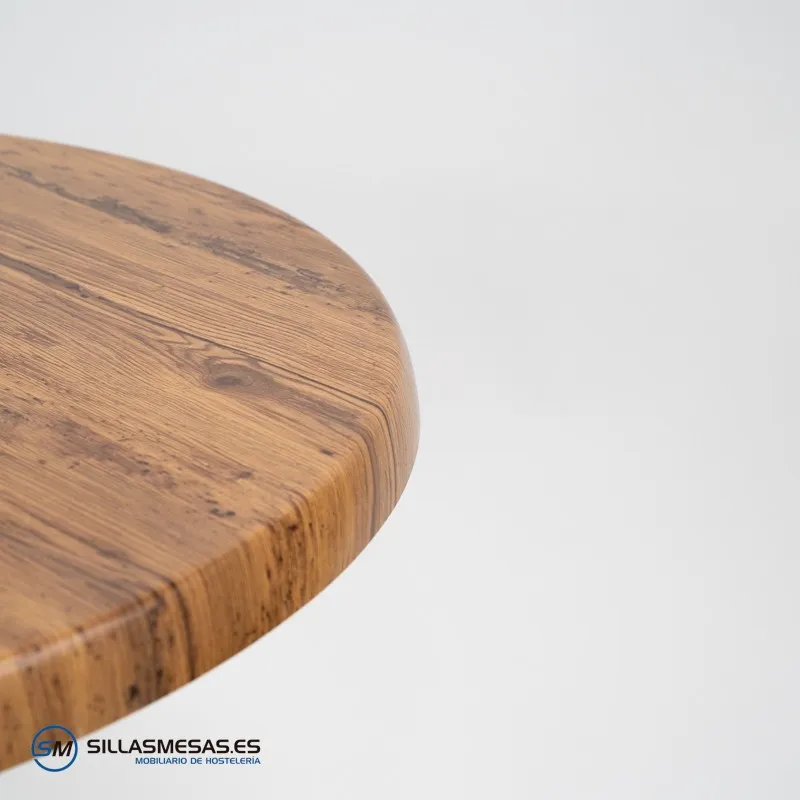 Mesa F REDONDA EXTERIOR pie negro