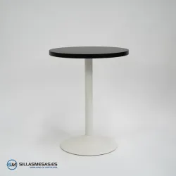 Mesa F REDONDA INTERIOR pie blanco