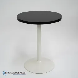 Mesa F REDONDA INTERIOR pie blanco