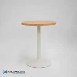 Mesa F REDONDA INTERIOR pie blanco