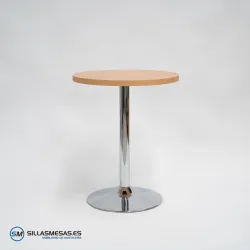 Mesa F REDONDA INTERIOR pie cromado