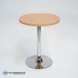 Mesa F REDONDA INTERIOR pie cromado