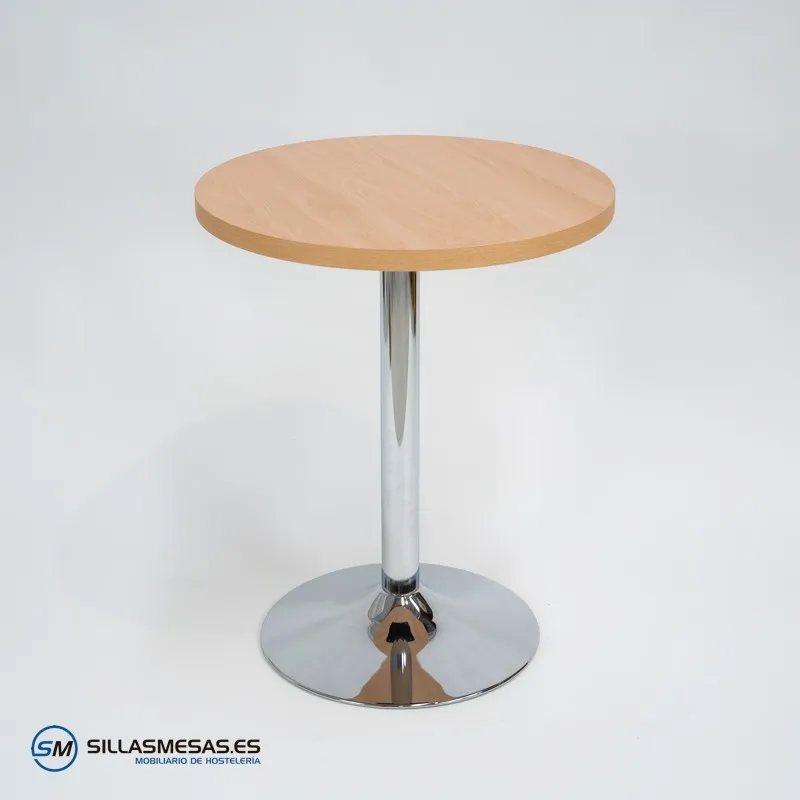 Mesa F REDONDA INTERIOR pie cromado