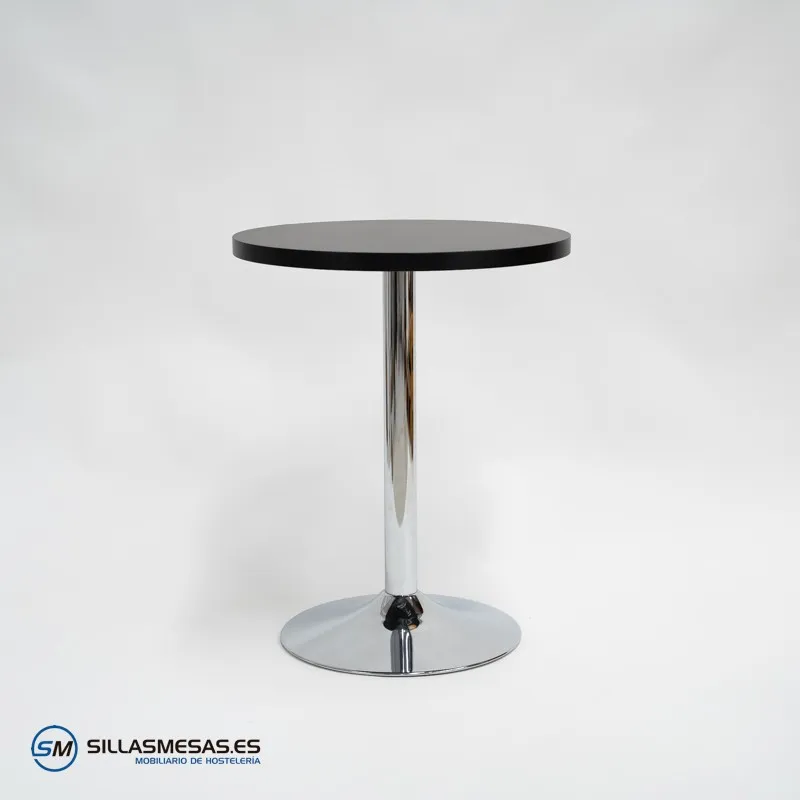 Mesa F REDONDA INTERIOR pie cromado