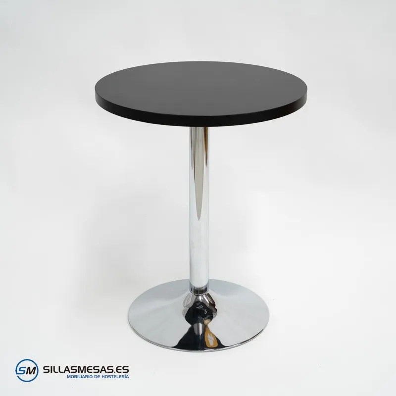 Mesa F REDONDA INTERIOR pie cromado