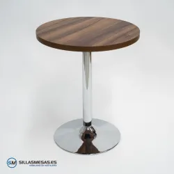 Mesa F REDONDA INTERIOR pie cromado