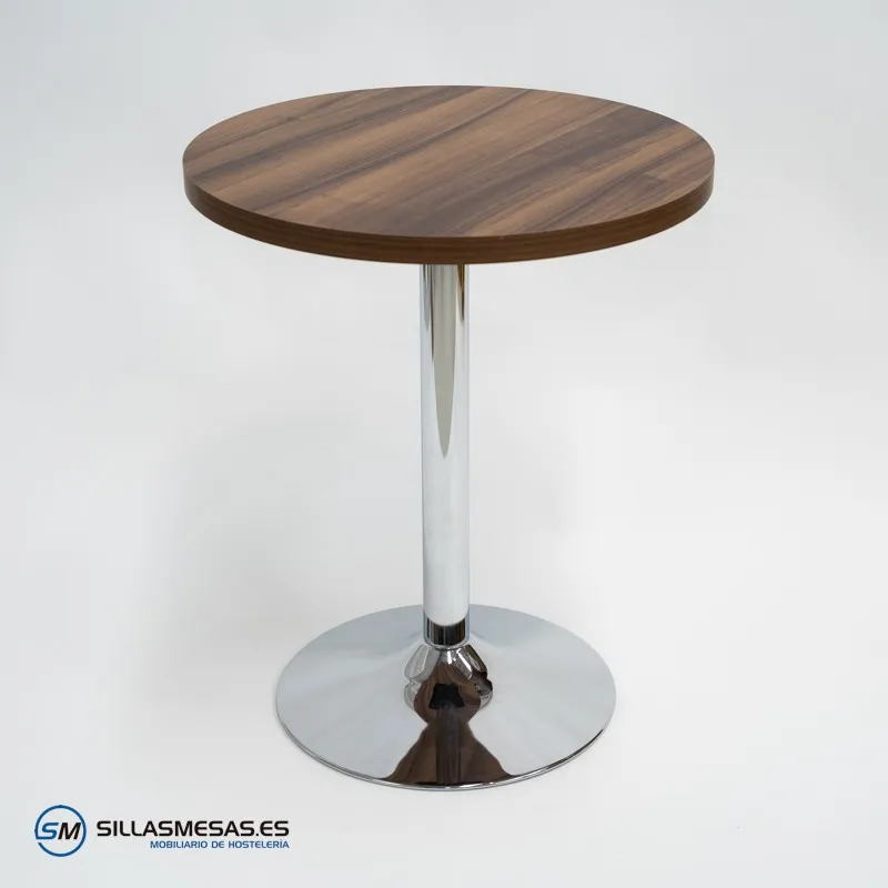 Mesa F REDONDA INTERIOR pie cromado
