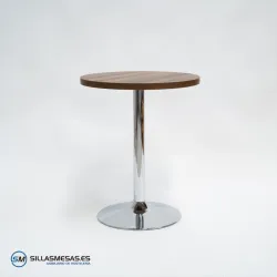 Mesa F REDONDA INTERIOR pie cromado