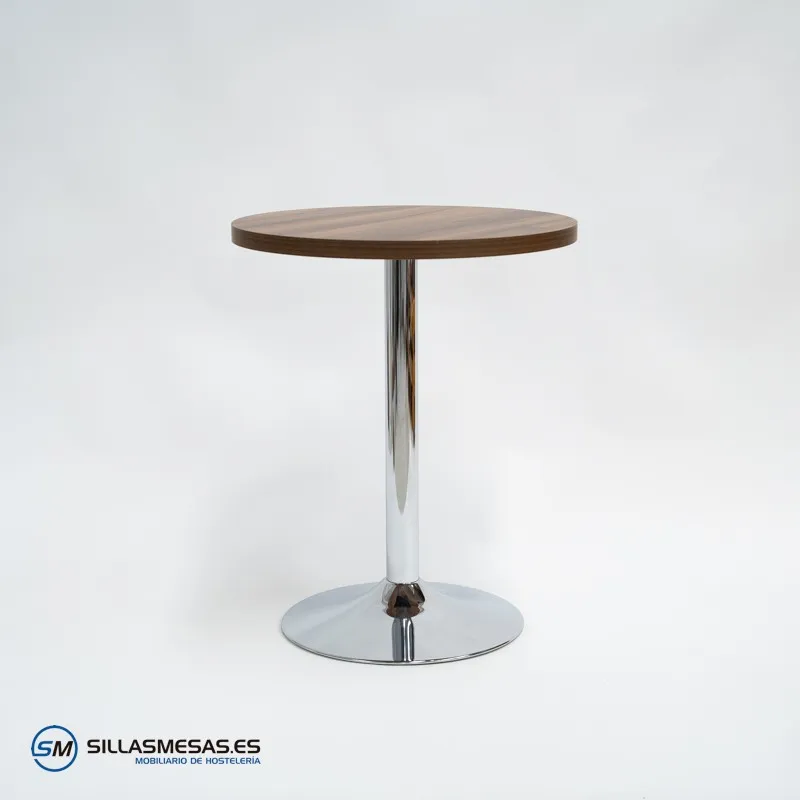 Mesa F REDONDA INTERIOR pie cromado