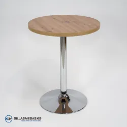 Mesa F REDONDA INTERIOR pie cromado
