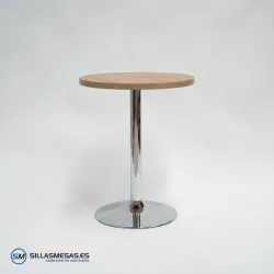 Mesa F REDONDA INTERIOR pie cromado