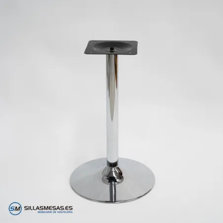 Armazón mesa F cromado 45 cm para mesas de hostelería