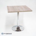 Silla TOLIX metalizada con asiento de madera