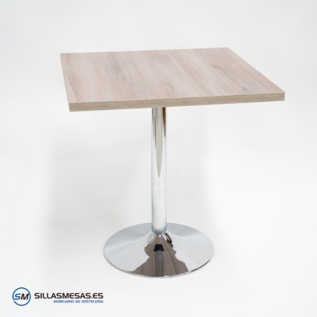 Silla TOLIX metalizada con asiento de madera