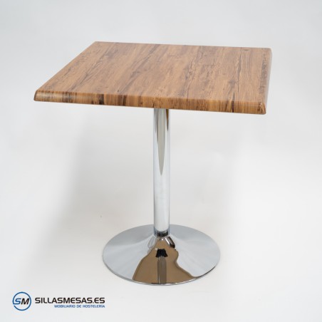 Silla TOLIX metalizada con asiento de madera