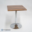 Silla TOLIX metalizada con asiento de madera