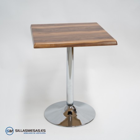 Silla TOLIX metalizada con asiento de madera