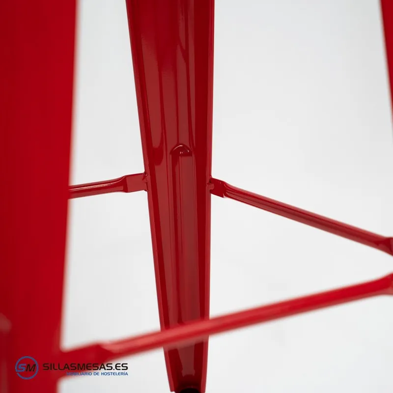 Taburete TOLIX , replica del taburete vintage tolix rojo